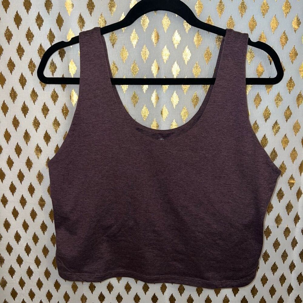 Gaiam sports braโlow impact bralette crop top purple size XL